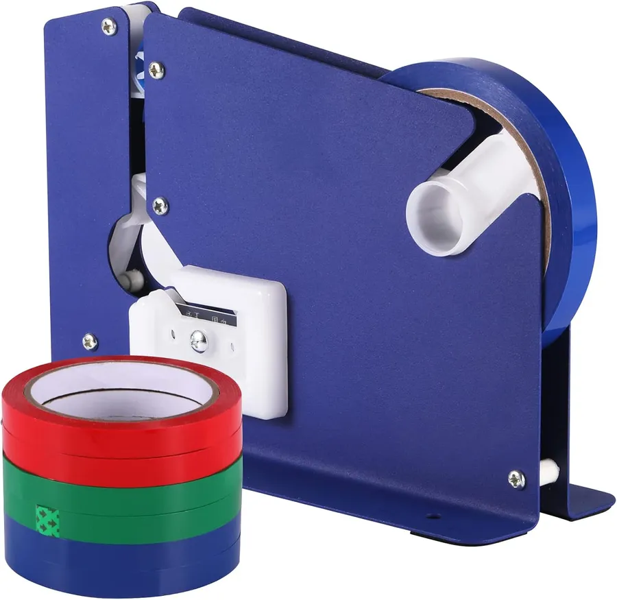 Selladora de bolsas con cintas de colores